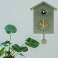 thumbnail image 4 of YOPTOP Cuckoo Wall Clock Cuckoo Sound Clock with Pendulum Delicate Cuckoo Clock for Home Green, 4 of 11