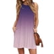 thumbnail image 1 of ICHUANYI Clearance Women's Casual Printed Pocket Sleeveless Round Neck Dress(Pink, S) ICHUANYI WER2023080902320, 1 of 4