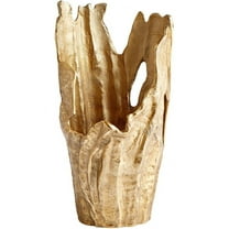 11156-Cyan lighting-Pyroclastic Monochrome Vs - Vase-18 Inches Tall and 9.25 Inches Wide