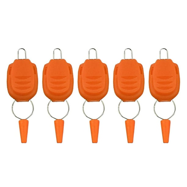 Paquete de 5 Piezas DYNWAVEMX Carrete de Línea Tapón Baitcasting 1.65x0.59 Naranja