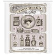 thumbnail image 3 of Ambesonne Vintage Shower Curtain, Retro Style Perfumeries, 69"Wx84"L, Pale Pink and Cream, 3 of 3
