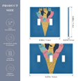 thumbnail image 2 of Yayeee Toggle Light Switch Wall Plate 2-Gang 4.56"x4.48" Decorative Outlet Cover, Colorful Ice Cream Cat, 2 of 7
