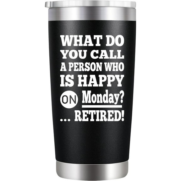 Retirement Gifts for Men Women Travel Mug-Funny Retiring Gift for Coworker,Boss,Best Friend,Nurse,Doctor,Dad,himStainless Steel Insulated Retired Tumbler with Straw and Lid