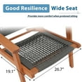thumbnail image 6 of JOIVI Modern Accent Chairs Set of 2, Natural Acacia Wood Patio Chairs with rope woven backrest and seat, Comfortable Reading Armchairs for Porch, Balcony, Living Room, Garden, Gray, 6 of 10