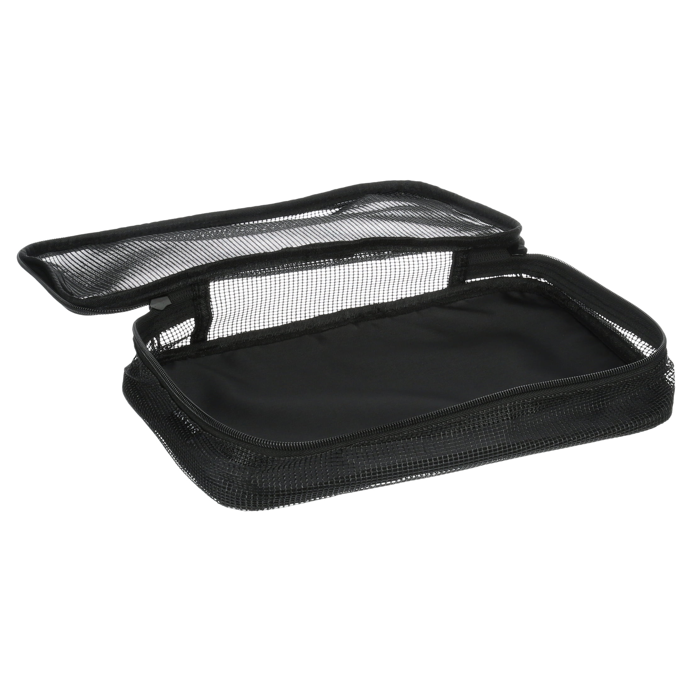 SHANY Assorted Size Cosmetics Travel Bag - Black Mesh Make Up Bag/Organizer - 3PC set