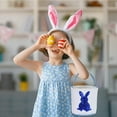 thumbnail image 3 of Ydojg Easter Bunny Basket Bags For Kids Canvas Cotton Carrying Gift And Eggs Bag Fluffy Tails Printed Rabbit Canvas Toys Bucket Tote Easter Gift For Boys Girls, 3 of 8