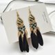 thumbnail image 3 of Adornos colgantes pendientes de plumas de viento étnicos exagerados, 3 of 5