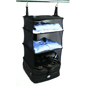 Stow-N-Go Hanging Travel Shelves - Small, Black