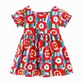 thumbnail image 1 of gdxvjhbj Robes Mignonnes pour Enfants Robe Fillette Robe Sans Manches à Volants pour Filles Tenues d'Été Robe de Plage 3T 4T (Rose Vif,3-4 Ans), 1 of 5