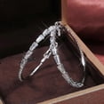 thumbnail image 4 of Zircon Loop Earrings Party Crystal Elegant Earrings Women Fashion Accessories Gift, 4 of 4