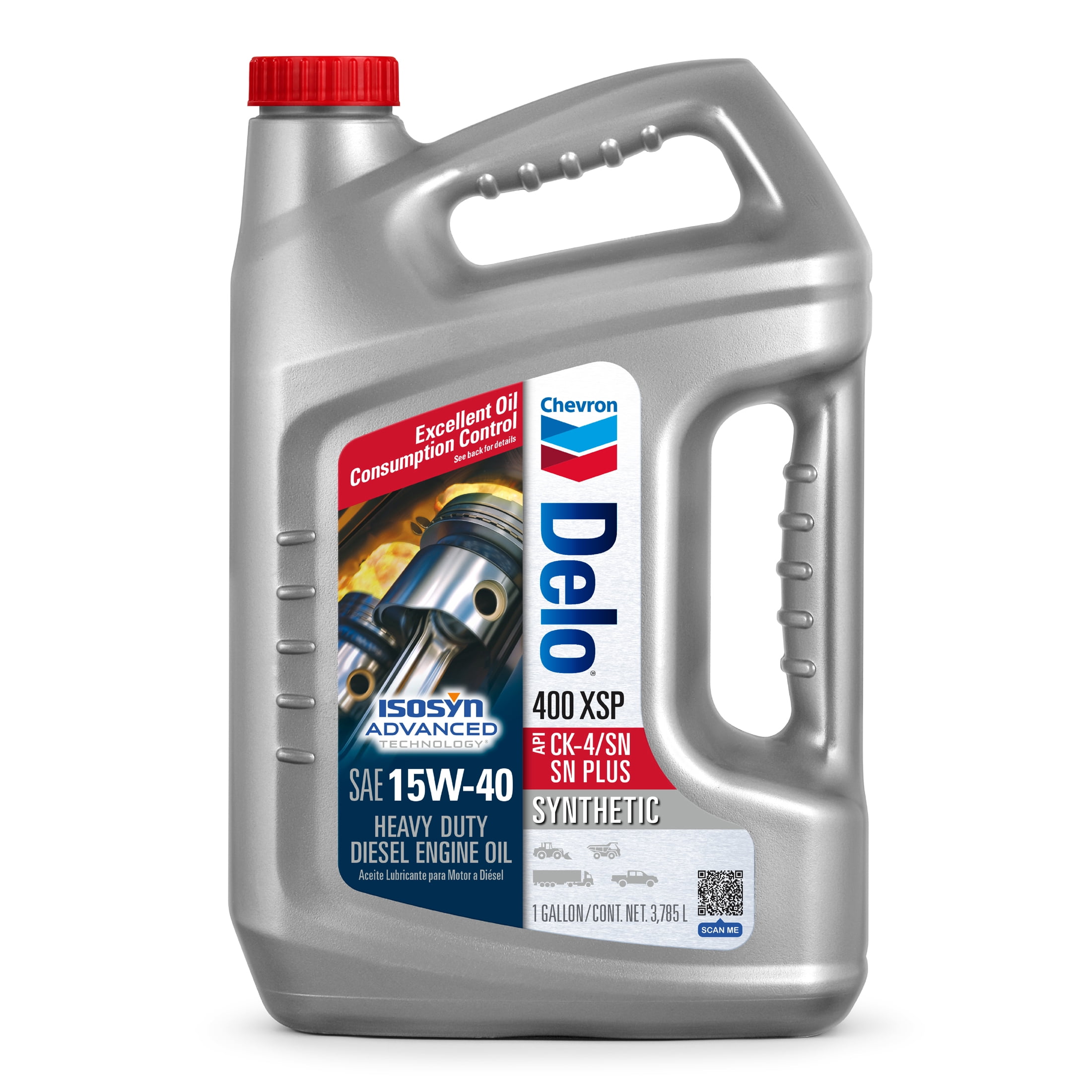 Chevron Delo XSP 15W-40 Heavy Duty Synthetic Diesel Motor Oil, 1 Gallon (3 Pack)