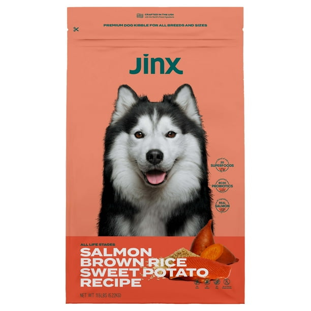 Jinx Salmon, Brown Rice & Sweet Potato Flavor Dry Dog Food, 11.5 lb