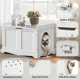 thumbnail image 4 of Renwick Wooden Cat Litter Box Furniture with Door, White, 4 of 10