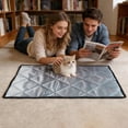 thumbnail image 3 of Waterproof Dog Bed Mat, 35x27 in Washable Crate Pad for Medium & Large Dogs, Reversible & Non-Slip Kennel Pad, All-Season Pet Mat for Travel, Cars & Crates A, 3 of 6