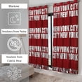 thumbnail image 2 of Evideco New York City Graphic Print & Text Blackout Thermal Grommet Single Curtain Panel, 2 of 6