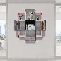 Modern Cube Floating Shelves Bookshelf Wall Mount Wooden Square Shelves Floating Wall Shelves for Living Room, Bedroom Storage