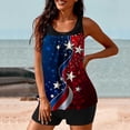 thumbnail image 4 of Tankini Swimsuits for Women Two Piece Modest Tummy Control Loose Fit Blouson Top with Shorts Swimwear, 4 of 5