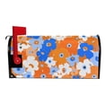 thumbnail image 2 of Mailbox Covers Magnetic Standard Size 20.7x18.03in Mailbox Wraps Post for Garden Yard Decor Orange and Blue Small Flowers, 2 of 9