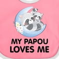 thumbnail image 4 of Inktastic Raccoon My Papou Loves Me Boys or Girls Baby Bib, 4 of 4