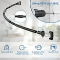 thumbnail image 2 of Curved Shower Curtain Rod 36.4-76In Adjustable, Black Round Shower Curtain Rod, Shower Rods for Bathroom, Bathtub, Stall, Bathroom Rod No Rust, Extra Space, Need to Drill, 2 of 14