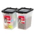 thumbnail image 1 of Recipiente hermético para almacenar alimentos IRIS USA, 4,7 L, paquete de 2 unidades, transparente/negro, 1 of 8