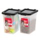 thumbnail image 1 of Recipiente hermético para almacenar alimentos IRIS USA, 4,7 L, paquete de 2 unidades, transparente/negro, 1 of 8