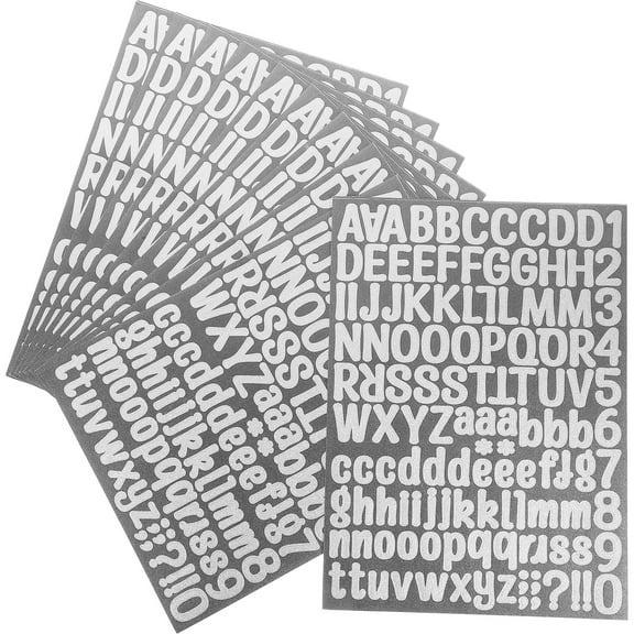 HAKIDZEL Glitter Alphabet Stickers Self Adhesive 10 Sheets A4 Size