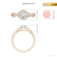 thumbnail image 5 of ANGARA Lab Grown Criss Cross Infinity Halo Diamond Ring for Women in 14K Rose Gold (Size-5.6mm| Color-F-G| Clarity-VS) | April Birthstone, Anniversary, Jewelry Gift for Women | Lab-Grown Diamond Ring, 5 of 7