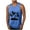 Blue, variant on Mens 3D Tank Top Novelty Graphic Breathable Quick Dry Sleeveless Beach Shirt