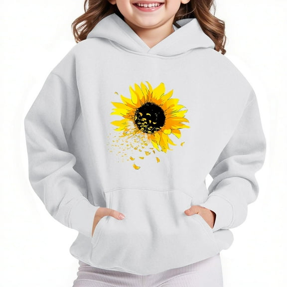 Avtoify Kids Long Sleeve Shirts Boys and Girls Casual Long Sleeve Hoodies Oversized Fleece Pocket Sweatshirt Tops