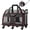 Black and Red, variant on Katziela Luxury Rider Pet Carrier with Removable Wheels and Double Telescopic Handle (Blue and Brown) Pack 1