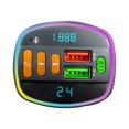 thumbnail image 3 of Lecteur de Voiture Mp3 Couleurs Lumière Ambiante Bluetooth Mains-Libres Entrée Audio, 3 of 9