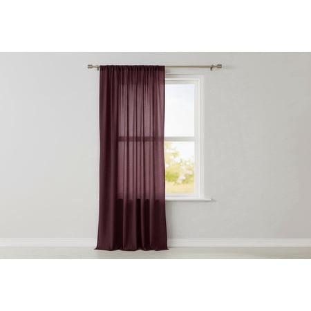 Solid Poplin Window Curtain or Photography Backdrop 58 Wide - Burgundy