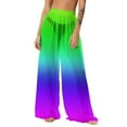 thumbnail image 2 of Turilly Cover Up Pants for Swimwear Women Chiffon Lightweight Sun Protection Beach Pants Wide Leg Bohemian Style Pants, 2 of 7