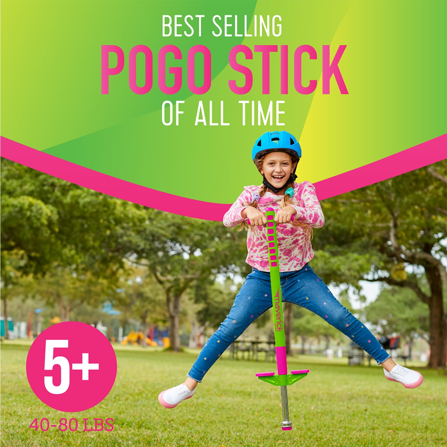 World's Best Selling Maverick 2.0 Foam Pogo Stick, Ages 5+, 40