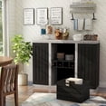 thumbnail image 2 of Furniture of America Vando Industrial Wood Multi-Storage Buffet in Black, 2 of 5