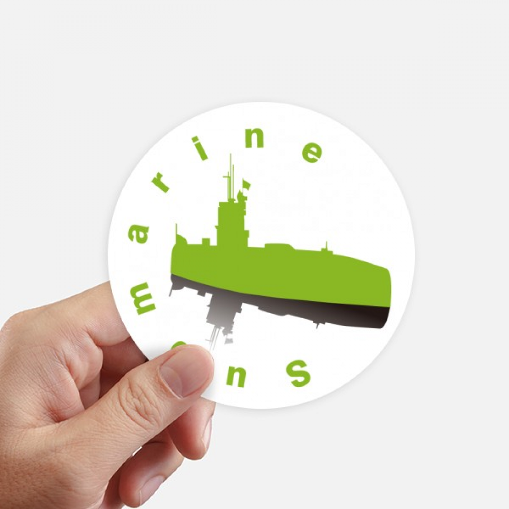 Submarine Sank Underwater Ocean Sticker Round Wall Suitcase Laptop