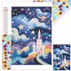 thumbnail image 1 of Pintura de diamante 5D DIY taladro cuadrado completo Wdftyju estrella castillo decoración del hogar arte 45x65cm, 1 of 9
