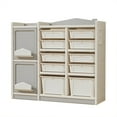 thumbnail image 2 of Leavader Multi-layer Storage, Toy Picture Book Storage Children's Floor Shelf Building Blocks Plastic Storage Cabinet with 10 Organizer Basket, 2 of 8