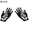 thumbnail image 1 of HEVIRGO 2Pcs Cool Temporary Flower Pattern Hand Art Decal Tattoo Sticker for Nightclubs, 1 of 9