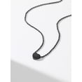 thumbnail image 4 of Collar con colgante de corazón de plata esterlina PROSTEEL negro circonita cúbica, 4 of 8