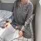 thumbnail image 2 of Conjunto de pijama a cuadros para mujer, ropa de dormir de manga larga, pantalones Piiama, traje coreano de 2 piezas, ropa de noche con botón de bolsillo, ropa de casa, Otoño, nuevo, 2 of 4