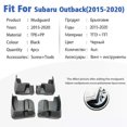 thumbnail image 2 of Exquisite Mudguard For Subaru Outback 2015 2016 2017 2018 2019 2020 Front Rear 4pcs Mudflaps Mudguards Car Accessories Splash Guard Fender, 2 of 5