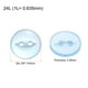 thumbnail image 2 of Uxcell 12 piezas 24L botones de costura redondos azul claro de 15 mm 5/8" resina de 2 agujeros botón de ojo de pez para decoración de manualidades, 2 of 6