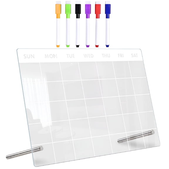 CCOCC Acrylic Dry Erase Calendar Whiteboard for Office and Home