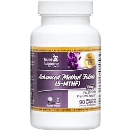 Nutri-Supreme Research Kosher Advanced Methyl Folate (5-MTHF) 1 Mg - 90 Vegetarian Capsules