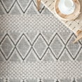 thumbnail image 6 of SAFAVIEH Marbella Ifrit Diamond Area Rug, Silver/Black, 8' x 10', 6 of 8