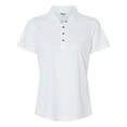 thumbnail image 5 of Paragon Women’s Saratoga Mini Mesh Performance Polo, 4-Button Placket Polyester Shirt, White, M, 5 of 5
