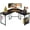 Black, variant on Casaottima L Shaped Gaming Desk, Corner Gaming Table for Home Office, Computer Desk Sturdy Writing Workstation for Small Space, Easy to Assemble, 51 inch, Rustic Brown