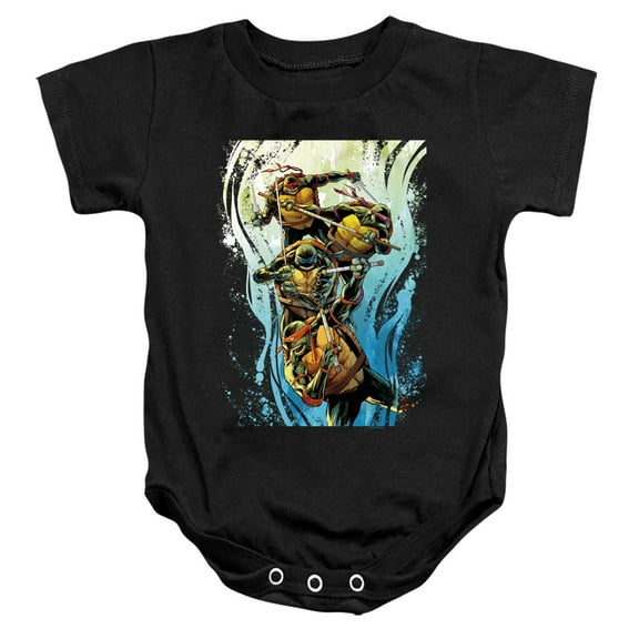 TMNT Teenage Mutant Ninja Turtles Cool Rainbow Warriors Unisex Infant Snap Suit for Baby